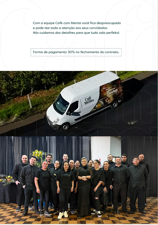 Equipe Café com Menta e Van Própria